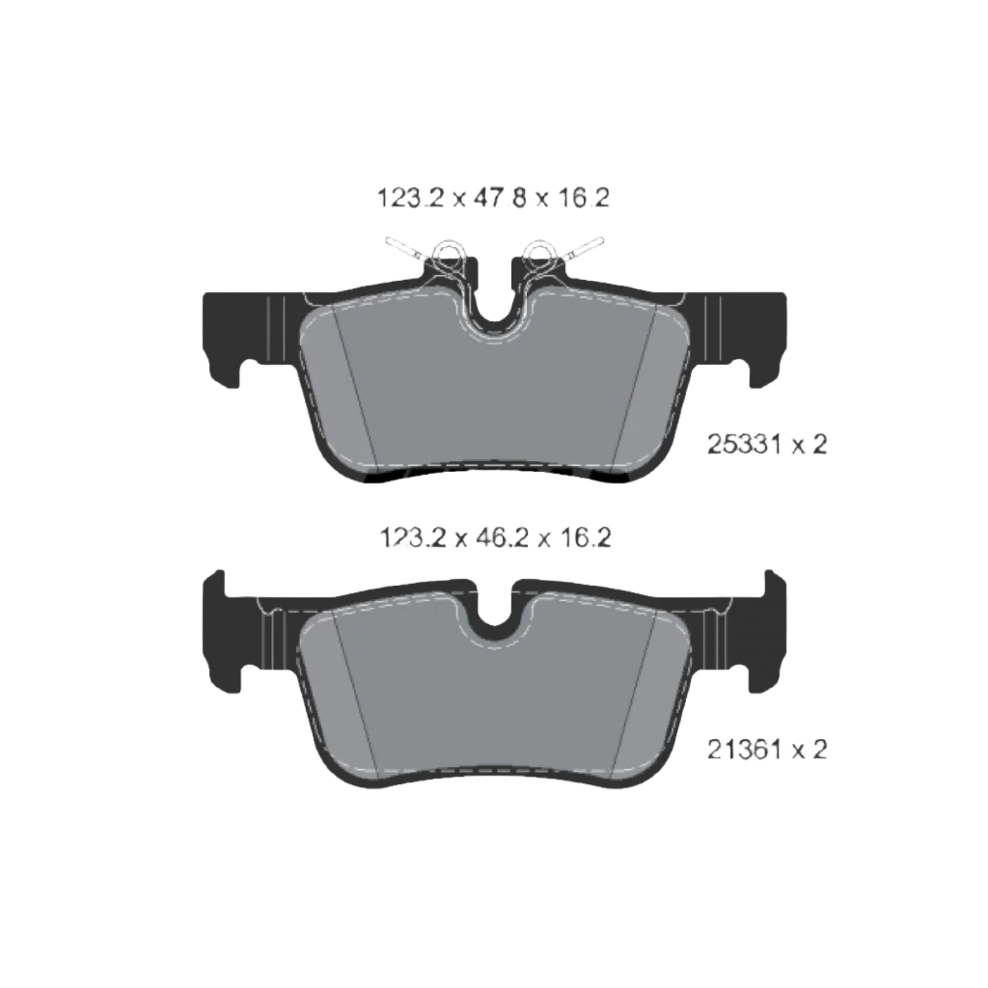 save_as_2024-07-09T09_01_48.157Z.png BRAKE PADS REAR BMW X1 F48 F45 F46 - Image 1